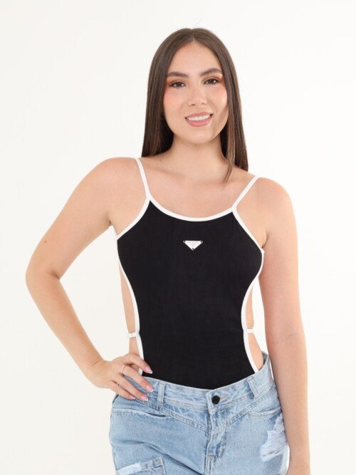 Body licradado Prada, escote completo espalda