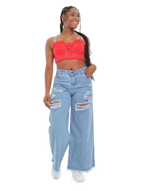 Jean Vaquero - Azul Claro - Rotos